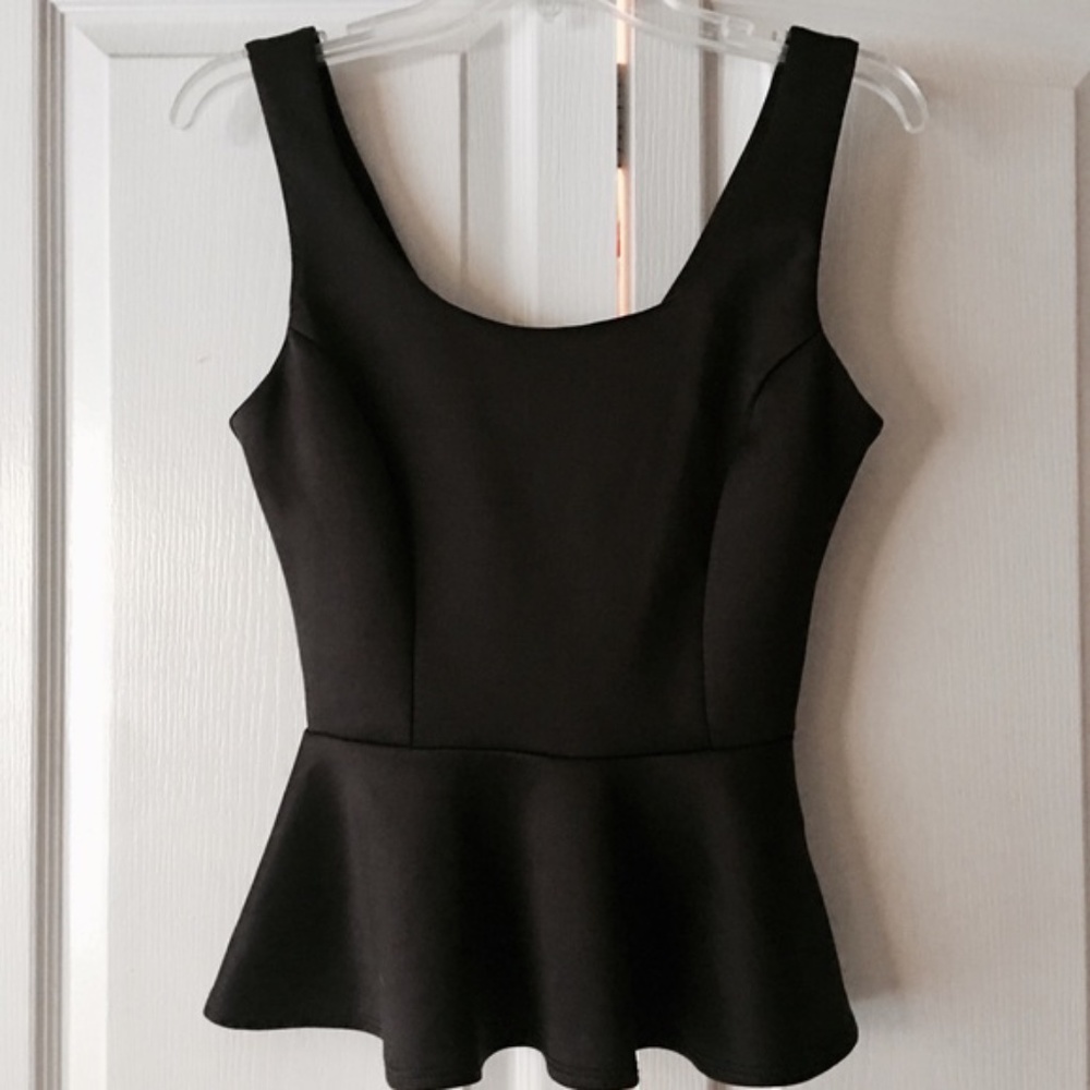 Black Peplum Top!